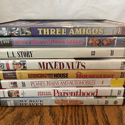 #ad Steve Martin 9 Movie Dvd Lot. LA Story Mixed Nuts 3 Amigos And More $12.95