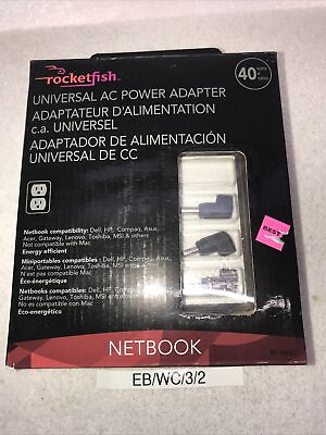 #ad BRAND NEW ROCKETFISH UNIVERSAL AC POWER ADAPTER FOR LAPTOPS $50.99