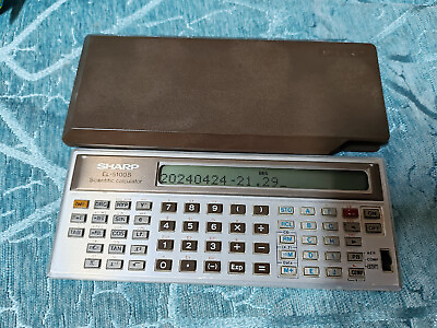 #ad Vintage SHARP EL 5100S calculator with hardcover in good condition $140.00