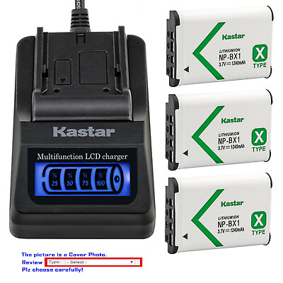 #ad Kastar Battery LCD Quick Charger for Sony Genuine NP BX1 amp; Sony Type X Battery $17.99