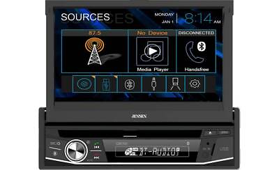 #ad Jensen CDR7011 1 DIN In Dash CD DVD Bluetooth Motorized 7quot; Touchscreen Receiver $129.98