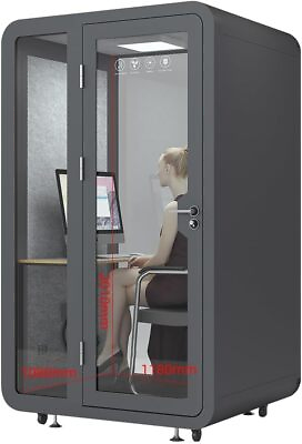 #ad Solo Office Sound Booth Pod Audio Privacy Mobile Roller with Desk amp; LED Light $5999.00