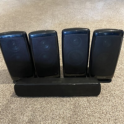 #ad SET OF 5 Samsung Surround Sound HOME THEATER Speakers PS RBD1250 FBD1250 CBD1250 C $36.98