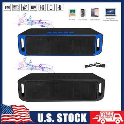 #ad Bluetooth Wireless Portable Speaker Waterproof Stereo Bass USB TF FM Radio LOUD $9.99