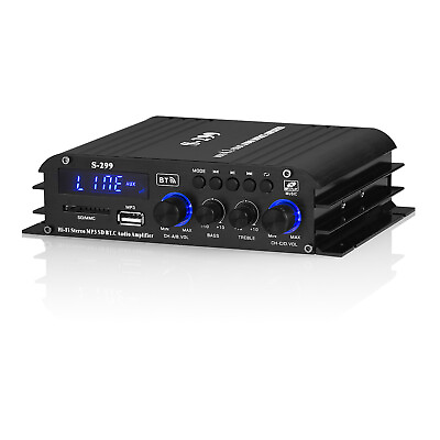 #ad S299 4 Channel Bluetooth Digital Amplifier for Home Car Speaker Audio Power Amp $49.99