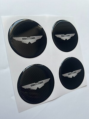#ad Set of 4 pcs Aston Martin Center Wheel Cap Stickers Decal Rims Emblem Gas Tank $36.40