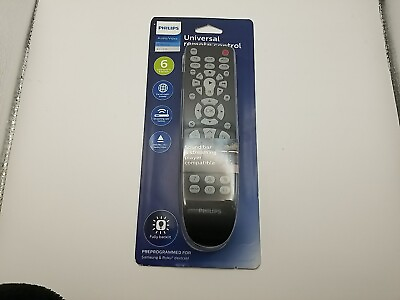 #ad NEW Philips SRP9368D 27 Universal TV Remote Control 6 Device Sound Bar Streaming $12.99