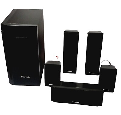 #ad Panasonic Home Theater Surround Sound Speakers Set of 6 SB HF HS HC660 amp; HW560 $45.00