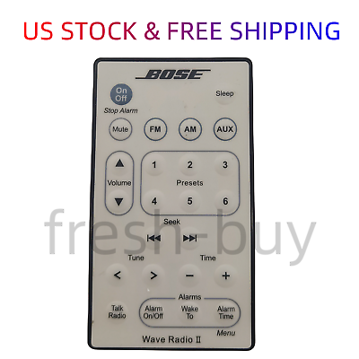#ad Bose Wave Radio II AWR1B1 AWR1B2 Music System Remote Control White $14.99