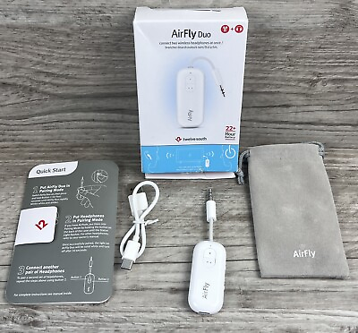 #ad Twelve South AirFly Duo Wireless Transmitter White Air Travel Auto Gaming $29.99