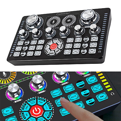 #ad Voice Changer Sound Live Sound Card for Live Streaming Audio Mixer Broadcast New $36.91