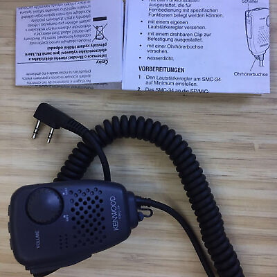 #ad Walkie Adjustable volume Speaker Hand Microphone for Motorola KENWOOD SMC 34 MSA $24.63