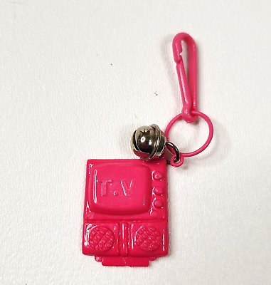 #ad #ad Vintage 1980s Plastic Bell Charm TV Television For 80s Necklace $24.55