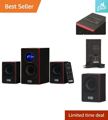 #ad Bluetooth Speaker System 2.1 Channel Home Theater Speaker System Black $74.99