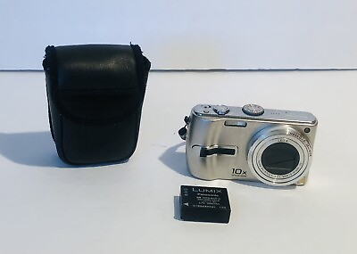 #ad Panasonic LUMIX DMC TZ3 7.2MP Silver Digital Camera With Battery amp; Case Tested $39.88