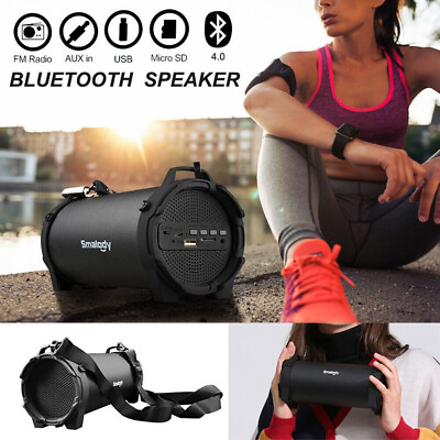#ad LOUD BLUETOOTH SPEAKER Portable Wireless Boombox Aux Rechargeable Stereo System $26.59