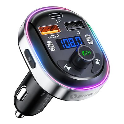 #ad Bluetooth 5.3 FM Transmitter Car Adapter SONRU Stronger Dual Mics Metal S... $38.67