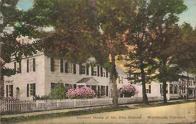 #ad Otis Skinner Home Woodstock VT. Hand Colored Albertype c.1907 Postcard 2T6 374 $9.95