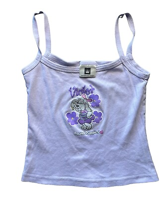 #ad Vintage Pound Puppies Women’s Top Cute Purple Size Small Tank Rare $20.00