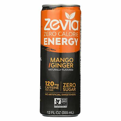#ad ZEVIA DRINK ENERGY MANGO GINGER Pack of 12 $32.99