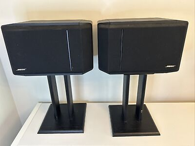 #ad Bose 301 Series IV Reflecting Speakers Lamp;R Pair With Stands Tested Working NICE $239.99