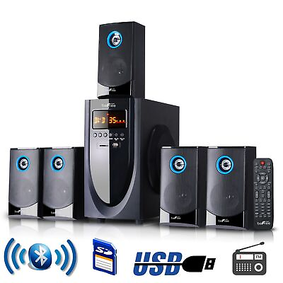 #ad beFree Sound 5.1 Channel Surround Sound Bluetooth Speaker System $170.03
