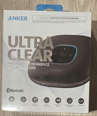 #ad NEW amp; SEALED Anker Portable Conference Bluetooth Speakerphone A3301Z11 $64.99