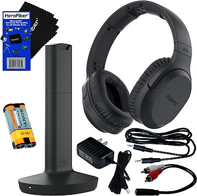 #ad Sony Wireless Headphone for TV Watching W Transmitter Dock Warm Detailed Sound $49.99