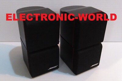 #ad NICE PAIR OF BOSE LEGENDARY REDLINE Double Cube Speakers Lifestyle Acoustimass $134.99