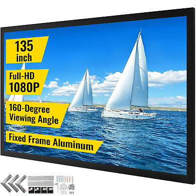 #ad VEVOR 135quot; 16:9 Fixed Frame Projector Screen HD 4K Home Theatre 3D $169.99