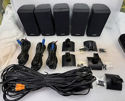 #ad Set of 5 Bose Double Cube Speakers Lifestyle Acoustimass W Cable amp; Mounts $249.99