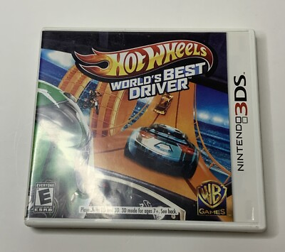 #ad Hot Wheels: World#x27;s Best Driver for Nintendo 3DS Tested FREE SHIPPING $10.99