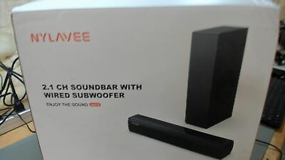#ad #ad Nylavee Sound Bars with Subwoofer 2.1ch Bluetooth Soundbar Deep Bass Surround $59.93