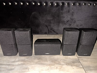 #ad 5X Bose Double Cube Speakers amp; Center Lifestyle Acoustimass Push Style $199.99