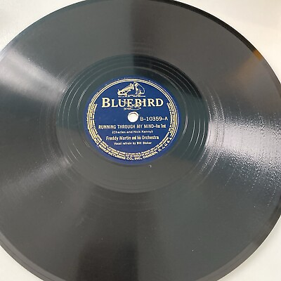 #ad Freddy Martin Orch 78 rpm BLUEBIRD 10359 Running Through My Mind JAZZ 1939 E $15.00