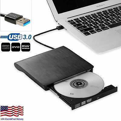 #ad Slim External USB 3.0 DVD RW CD Writer Drive Burner Reader Player For Laptop PC $13.98