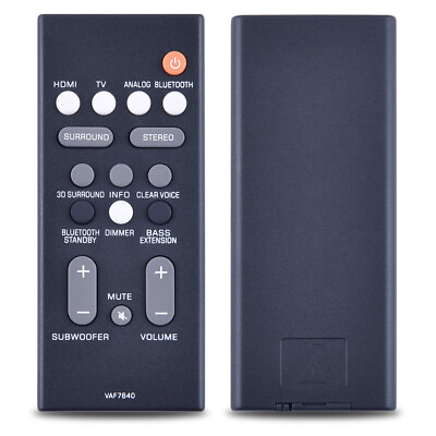 #ad New VAF7640 For Yamaha Sound Bar Remote Control ATS 1080 ATS1080 YAS108 YAS 108 $9.99