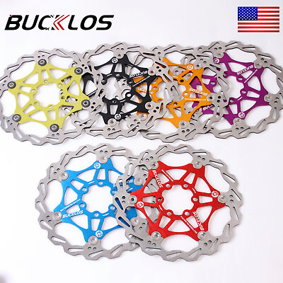 #ad Bucklos MTB Bike Floating Disc Brake Rotors 160 180 203mm Bicycle PM IS Adapter $32.79
