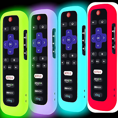 #ad 4 Pack Remote Case Battery Cover for TCL Roku Smart TV Steaming Stick Remote $16.32