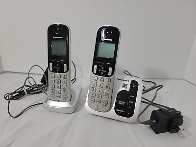 #ad Panasonic Home Phone 2 Handset Digital Answering System Model KX TGC220 $22.50