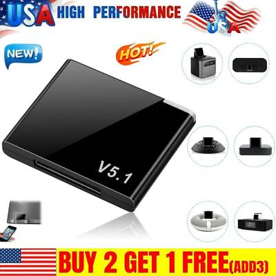 #ad ❤Bluetooth Music Receiver Audio Adapter 30 Pin Bose Dock Speaker For iPhone iPod $10.99