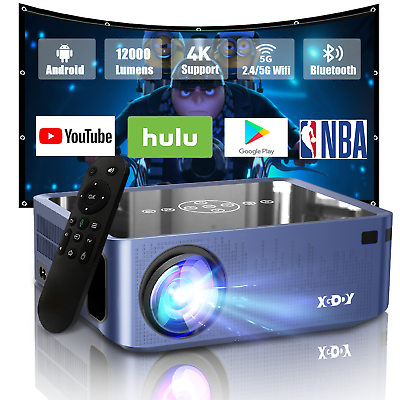 #ad XGODY Projector 12000 Lumen 1080p LED 4K Video Home Theater Cinema HDMI USB $124.99