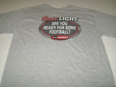 #ad Coors Light Beer ABC Sports TV Are You Ready For Some Football T Shirt New MED $14.41