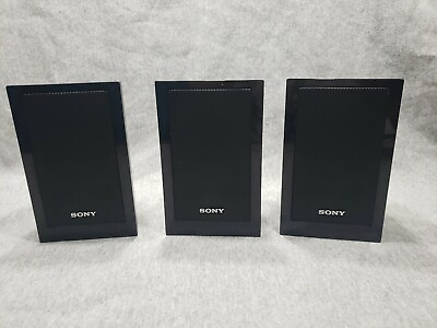 #ad Set Of 3 Sony Surround Sound Speakers System SS TS102 SUR L Front R L Black $19.77