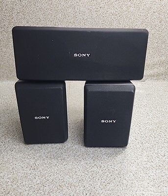 #ad Sony Speaker System SS CN15 Center and Two SS SR15 Side Speakers Tested $29.99