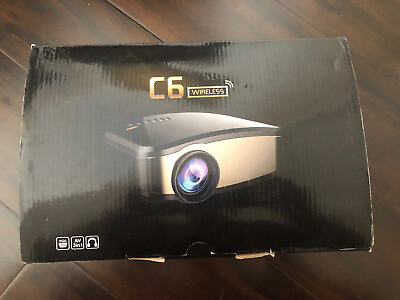#ad C6 LCD LED Home Mini Wireless Theater Projector 1200 Lumens HD support 1080P os1 $55.00