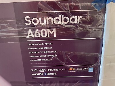 #ad SAMSUNG HW A60M 3.1 Channel Soundbar with Wireless Subwoofer and Dolby 5.1 DTS $103.90