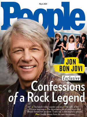 #ad JON BON JOVI CONFESSION OF A ROCK LEGEND PEOPLE MAGAZINE MAY 2024 NEW $11.95