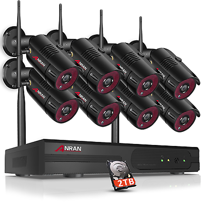 #ad ANRAN Wireless WiFi Security Camera System Outdoor Home 5MP 8CH NVR With 2TB HDD $359.99