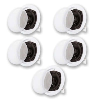 #ad Acoustic Audio R191 Flush Mount In Ceiling Speakers Home Theater 5 Pack $83.88